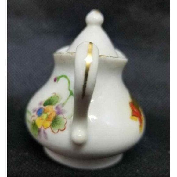 Vintage Japan Milwaukee Wisconsin WI Souvenir Miniature Teapot Tea Pot Floral - Picture 5 of 12